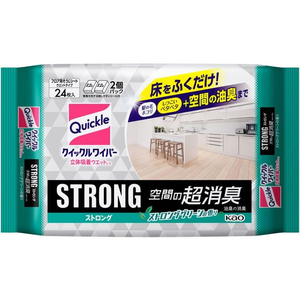 KAO クイックルワイパー 立体吸着ウエットシート ストロング超消臭 24枚入 FC877RX-イメージ1