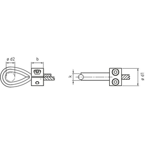 エスコ ワイヤークランプ ステンレス製 4mm FCV8619-EA638RA-16-イメージ3