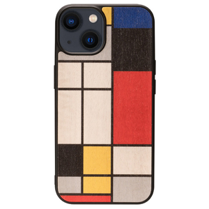 Man & Wood iPhone 14 Plus用天然木ケース Mondrian Wood I23641I14M-イメージ1