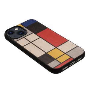 Man & Wood iPhone 14 Plus用天然木ケース Mondrian Wood I23641I14M-イメージ2