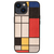 Man & Wood iPhone 14 Plus用天然木ケース Mondrian Wood I23641I14M-イメージ1