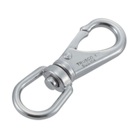 トラスコ中山 TRUSCO スイベルスナップ ステンレス製 線径4×開口5mm 2個入 FC615FB-2750635