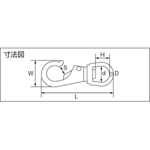 トラスコ中山 TRUSCO スイベルスナップ ステンレス製 線径4×開口5mm 2個入 FC615FB-2750635-イメージ3