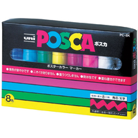三菱鉛筆 ポスカ8色セット 太字 F801844-PC-8K8C