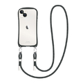 NATURALdesign iPhone 14/13用背面型ケース ショルダーストラップ付 I．COLOR チャコール IP22-61-ICSH01