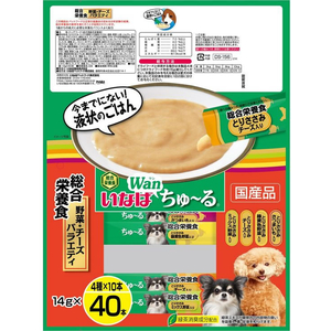 いなば ちゅーる 総合栄養食 野菜・チーズバラエティ 14g×40P FCD548H-イメージ2
