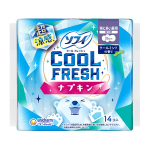 ユニ・チャーム ソフィ クールフレッシュ 超涼感ナプキン 260羽つき 14枚 FCJ670J-イメージ1