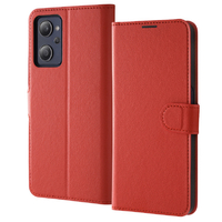 レイアウト OPPO Reno9 A/Reno7 A用手帳型レザーケース シンプル マグネット レッド RTOPR9AELC1R