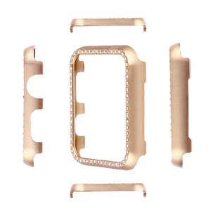 GAACAL Apple Watch Series 7-8 [45mm]用メタリック スワロフスキーフレーム ローズゴールド W00290R6-イメージ1
