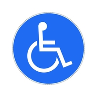 カーボーイ カラープラポールサインキャッププレート 車イスマーク 車イスマーク256 FC020GB-7566794