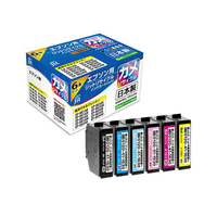 JIT EPSON用リサイクルインクカートリッジ 6色セット ブラック、シアン、マゼンタ、イエロー、ライトシアン、ライトマゼンタ JIT-EKAM6P