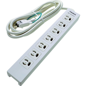 トラスコ 電源タップ ３Ｐ抜け止め７個口 ３Ｍ アース／マグネット付 TRUSCO 電源タップ 3P抜け止めタイプ TOT3N-703-イメージ1