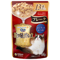 ユニ・チャームペットケア 銀のスプーン三ツ星グルメ パウチフレーク13歳頃からまぐろ入りかつお 35g ﾐﾂﾎﾞｼﾌﾚ-ｸ13ｻｲﾏｸﾞﾛｶﾂｵ35G