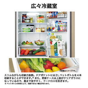 ハイアール 201Lインバーター2ドア冷凍冷蔵庫 シャンパンゴールド JR-MV20A(N)-イメージ12