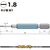 ベッセル（ＴＮ） 剛彩ビット　２本組　（片頭）　－１．８×６５ｍｍ GS16PL18-イメージ2