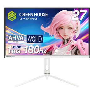 グリーンハウス 27型ワイドゲーミング液晶ディスプレイ ホワイト GH-GLCC27WB-WH グリーンハウス 27型ワイドゲーミング液晶ディスプレイ ホワイト GH-GLCC27WB-WH