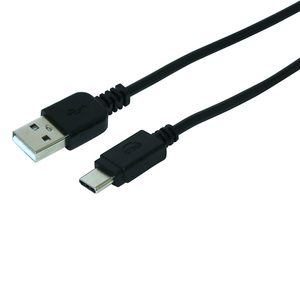 ミヨシ 発熱感知センサー搭載 USB Type-Cケーブル(1m) ブラック SCC-SF10/BK-イメージ1