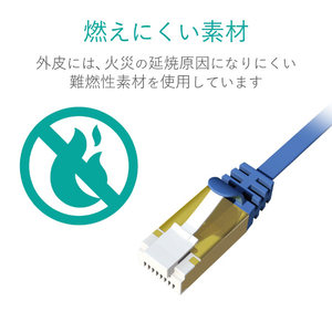 エレコム ツメ折れ防止フラットLANケーブル(Cat7対応)(1．0m) ブルーメタリック LD-TWSFT/BM10-イメージ8