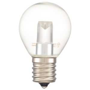 オーム電機 LED電球 E17口金 全光束60lm(1．2Wサイン球 装飾用) クリア昼白色相当 LDS1N-H-E17 13C-イメージ1