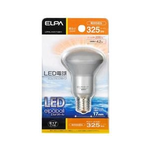 エルパ LED電球 E17口金 全光束325lm(4．2Wミニレフタイプ) 電球色相当 LDR4L-H-E17-G611-イメージ1