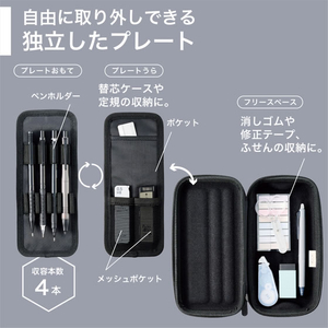 リヒトラブ XCOA ハードシェルペンケース ライト ジェットブラック FCG354W-A3812-24-イメージ5