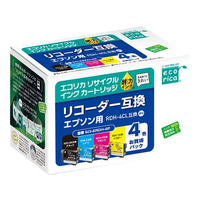 エコリカ エコリカ ECI-ERDH-4P リサイクルインク4色パック FCC1327-ECI-ERDH-4P
