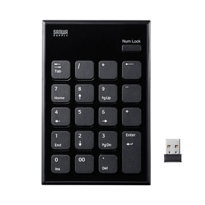 サンワサプライ ワイヤレスUSBテンキー ブラック NT-WL21BK サンワサプライ ワイヤレスUSBテンキー ブラック NT-WL21BK