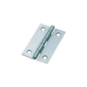 トラスコ中山 TRUSCO　スチール製薄口普通蝶番　三価クロムメッキ仕上げ　全長51．0mm 550-51UNCR-イメージ1