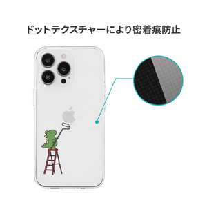 AKAN iPhone 15 Pro用ソフトクリアケース ペインティング グリーン AK25645I15PR-イメージ12