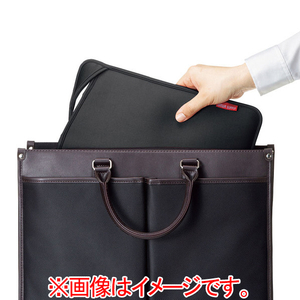 サンワサプライ PCプロテクトスーツ(11．6インチワイド) ブラック IN-WETSL11BK-イメージ5