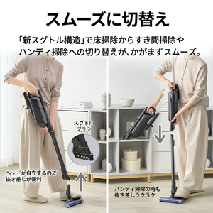 シャープ 紙パック式コードレススティッククリーナー RACTIVE Air POWER ブラック系 EC-KR70A-B-イメージ14