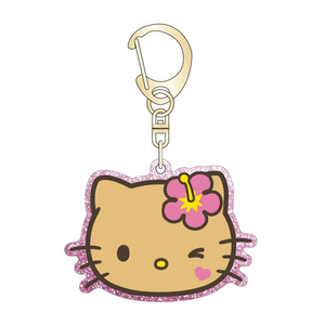 ケイカンパニー ハローキティ日焼けシリーズ アクリルキーホルダー ハイビスカス ｷﾃｲﾋﾔｹｱｸﾘﾙKHﾊｲﾋﾞｽｶｽ-イメージ1