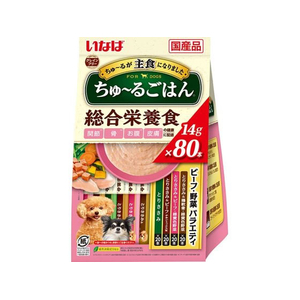 いなば ちゅーるごはん ビーフ・野菜バラエティ 14g×80P FCD552H-イメージ1