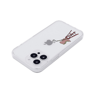 AKAN iPhone 15 Pro用ソフトクリアケース ペインティング ピンク AK25646I15PR-イメージ2