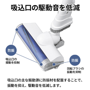 シャープ 紙パック式コードレススティッククリーナー RACTIVE Air ホワイト系 EC-KR50A-W-イメージ12