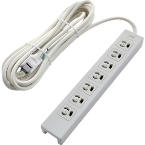トラスコ 電源タップ ３Ｐ抜け止め７個口 ５Ｍ アース／マグネット付 TRUSCO 電源タップ 3P抜け止めタイプ TOT3N-705-イメージ1