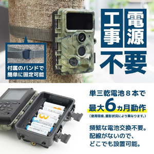サンコー 置くだけ簡単「トレイル防犯カメラ」26年モデル グリーン AUTM26HGR-イメージ4