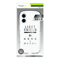 トリニティ iPhone 16 Plus用[LIGHT SHIELD Solid] 超精密設計 衝撃吸収 ハイブリッドクリアケース TR-IP24L2-LDSL-CLCL