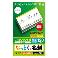 エレコム なっとく名刺(マルチプリント用紙・名刺サイズ・標準) MT-JMC1WN