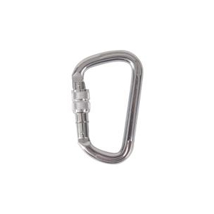 トラスコ中山 TRUSCO　ネジロック付カラビナ　線径8mmx79mm　シルバー TKNNL880SV-イメージ1
