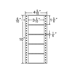 NANA 連続ラベルナナフォーム 4(5・10)×10 5面 500折×2 F815007-MM4R-イメージ1