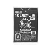 伊藤忠リーテイルリンク ポリゴミ袋(メタロセン配合) 黒 10L 15枚 FCS9726-GMBL-102