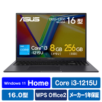 ASUS ノートパソコン Vivobook 16X インディーブラック K3604ZA-MB035W