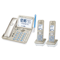パナソニック デジタルコードレス電話機(受話子機+子機2台タイプ) シャンパンゴールド VE-GD78DW-N