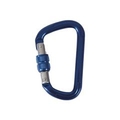 トラスコ中山 TRUSCO　ネジロック付カラビナ　線径8mmx79mm　ブルー TKNNL880BL