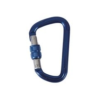 トラスコ中山 TRUSCO　ネジロック付カラビナ　線径8mmx79mm　ブルー TKNNL880BL