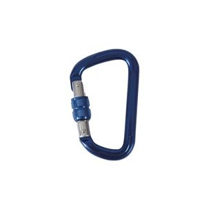 トラスコ中山 TRUSCO　ネジロック付カラビナ　線径8mmx79mm　ブルー TKNNL880BL-イメージ1