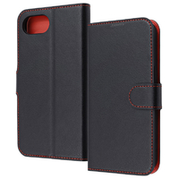レイアウト iPhone 16e用Like standard 耐衝撃 マグネットベルト シンプル 手帳型レザーケース ブラックレッド RT-P50ELC1/BR