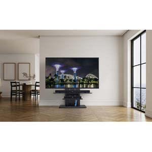 朝日木材 32～77V型対応 壁寄せテレビスタンド アッシュグレー木目×ブラック木目 WS-C690-AG-イメージ6