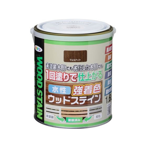 アサヒペン 水性強着色ウッドステイン 1.6L ウォルナット FC923PN-イメージ1